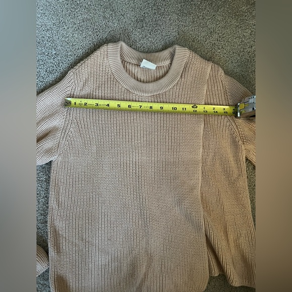 b 0 0 b Maternity Nursing Sweater Beige Organic Cotton M/L - Picture 8 of 9